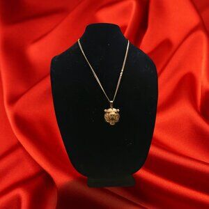 Italian Cuban Link Chain with Tiger Pendant